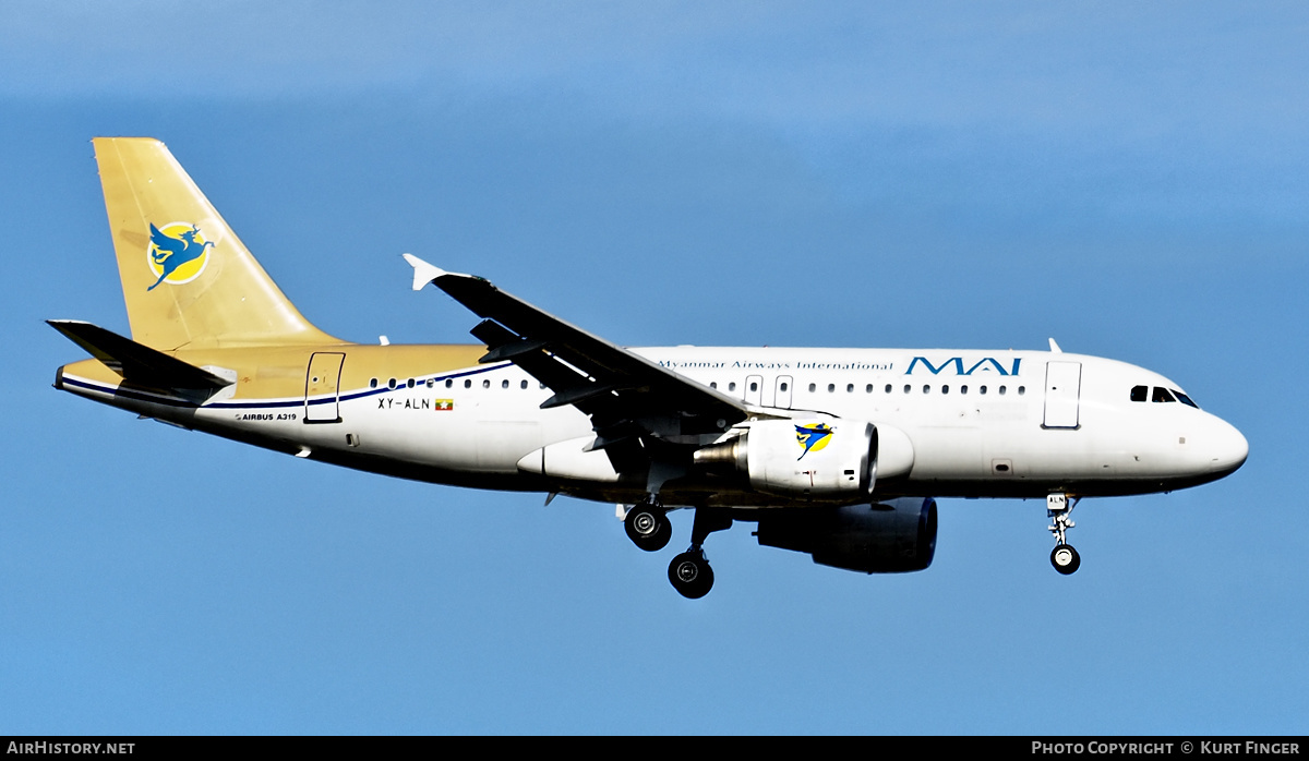 Aircraft Photo of XY-ALN | Airbus A319-112 | Myanmar Airways International - MAI | AirHistory.net #287851