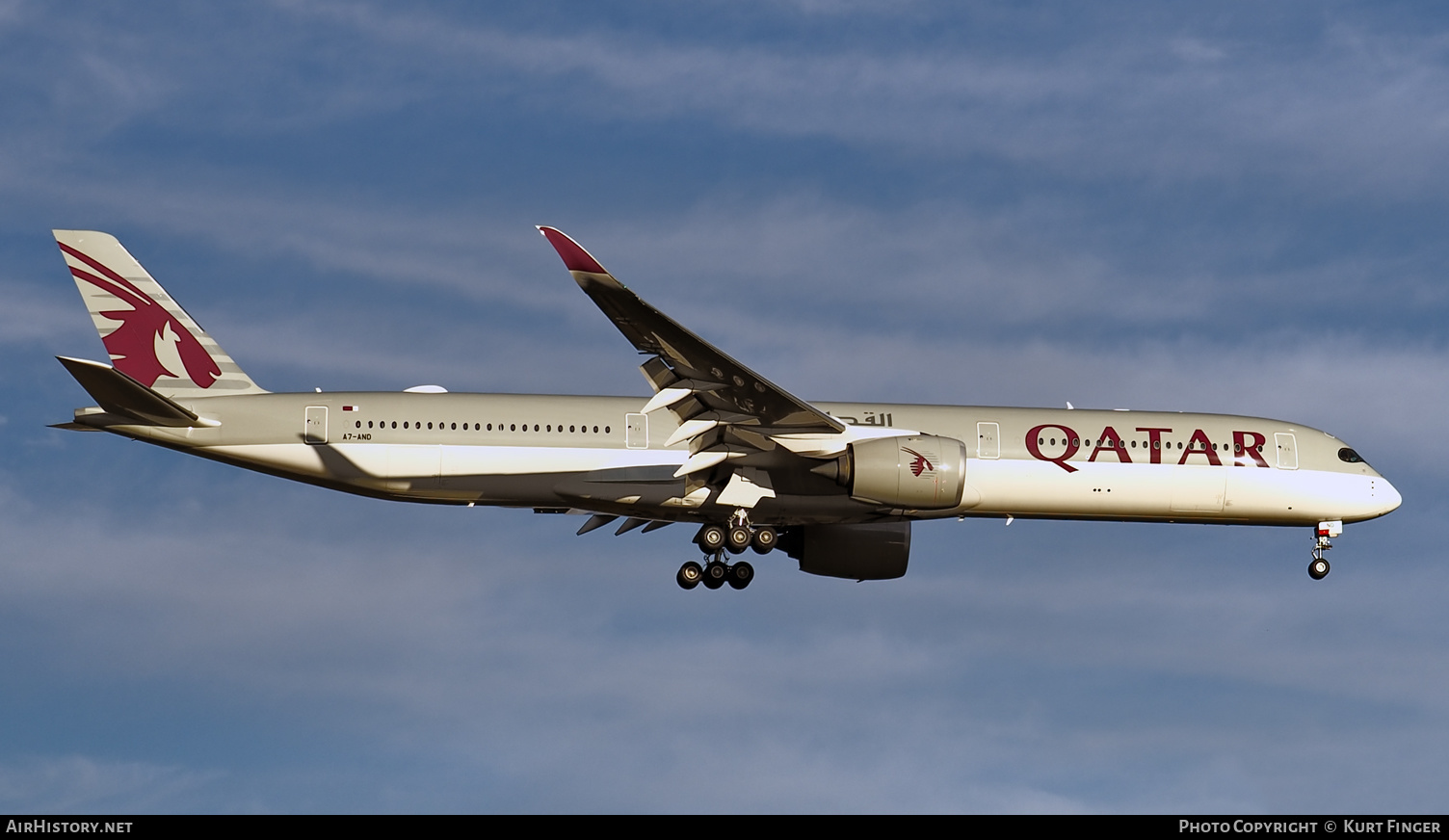 Aircraft Photo of A7-AND | Airbus A350-1041 | Qatar Airways | AirHistory.net #287873