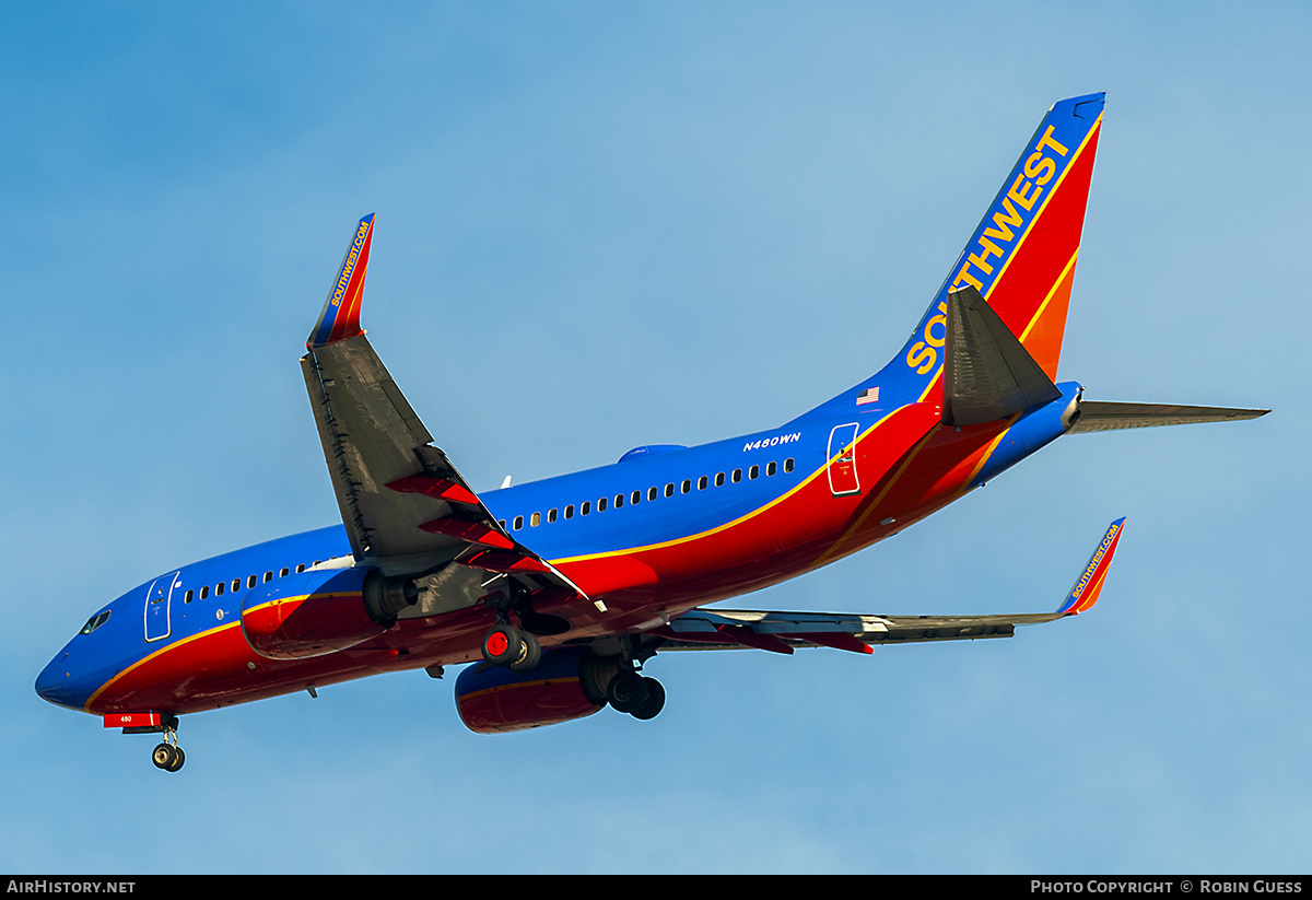 Aircraft Photo of N480WN | Boeing 737-7H4 | Southwest Airlines | AirHistory.net #288031