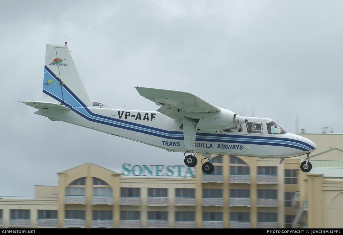 Aircraft Photo of VP-AAF | Britten-Norman BN-2B-21 Islander | Trans Anguilla Airways | AirHistory.net #288149