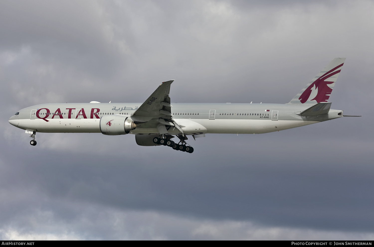 Aircraft Photo of A7-BAE | Boeing 777-3DZ/ER | Qatar Airways | AirHistory.net #288507
