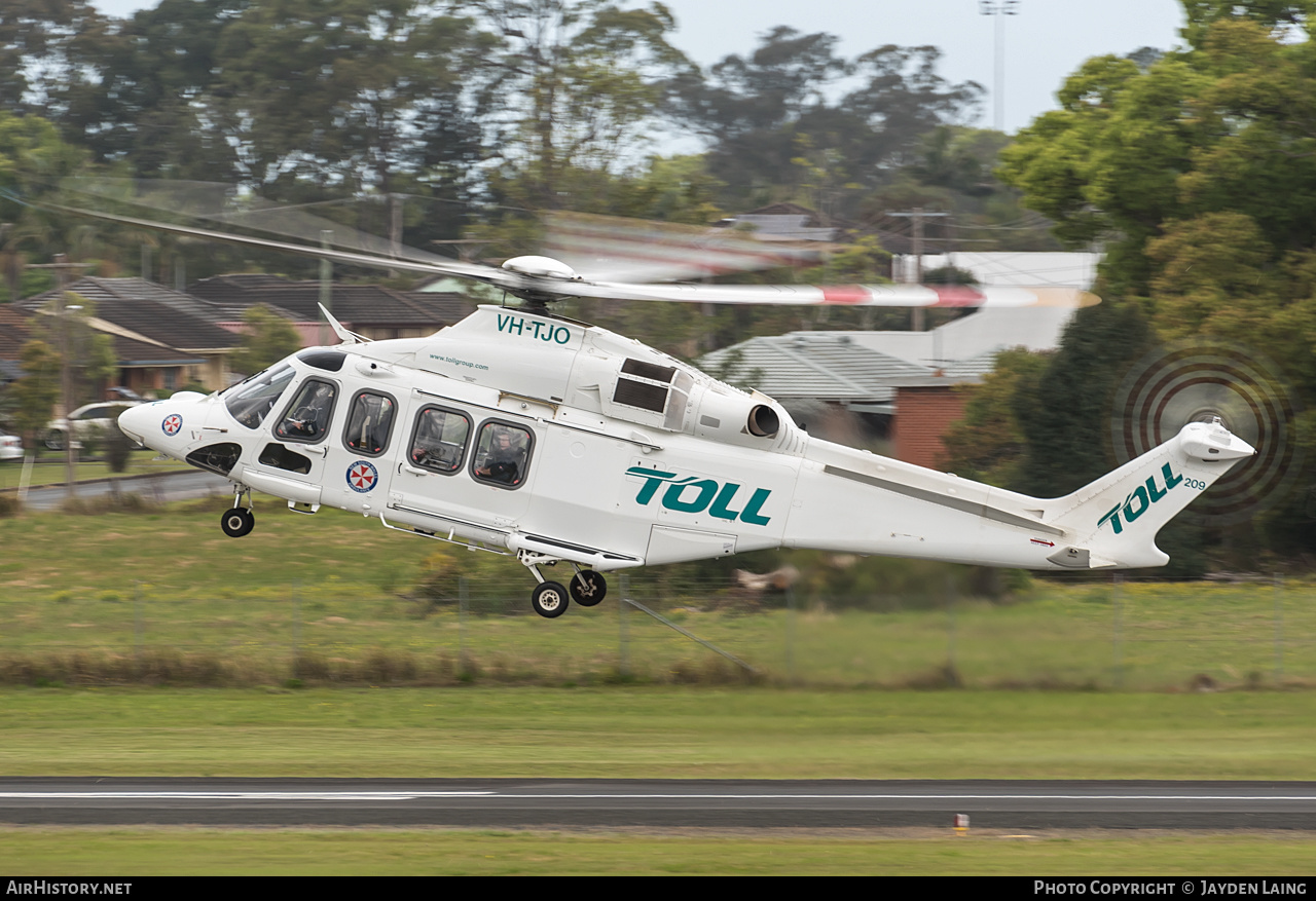 Aircraft Photo of VH-TJO | Leonardo AW-139 | Toll Helicopters | AirHistory.net #288508