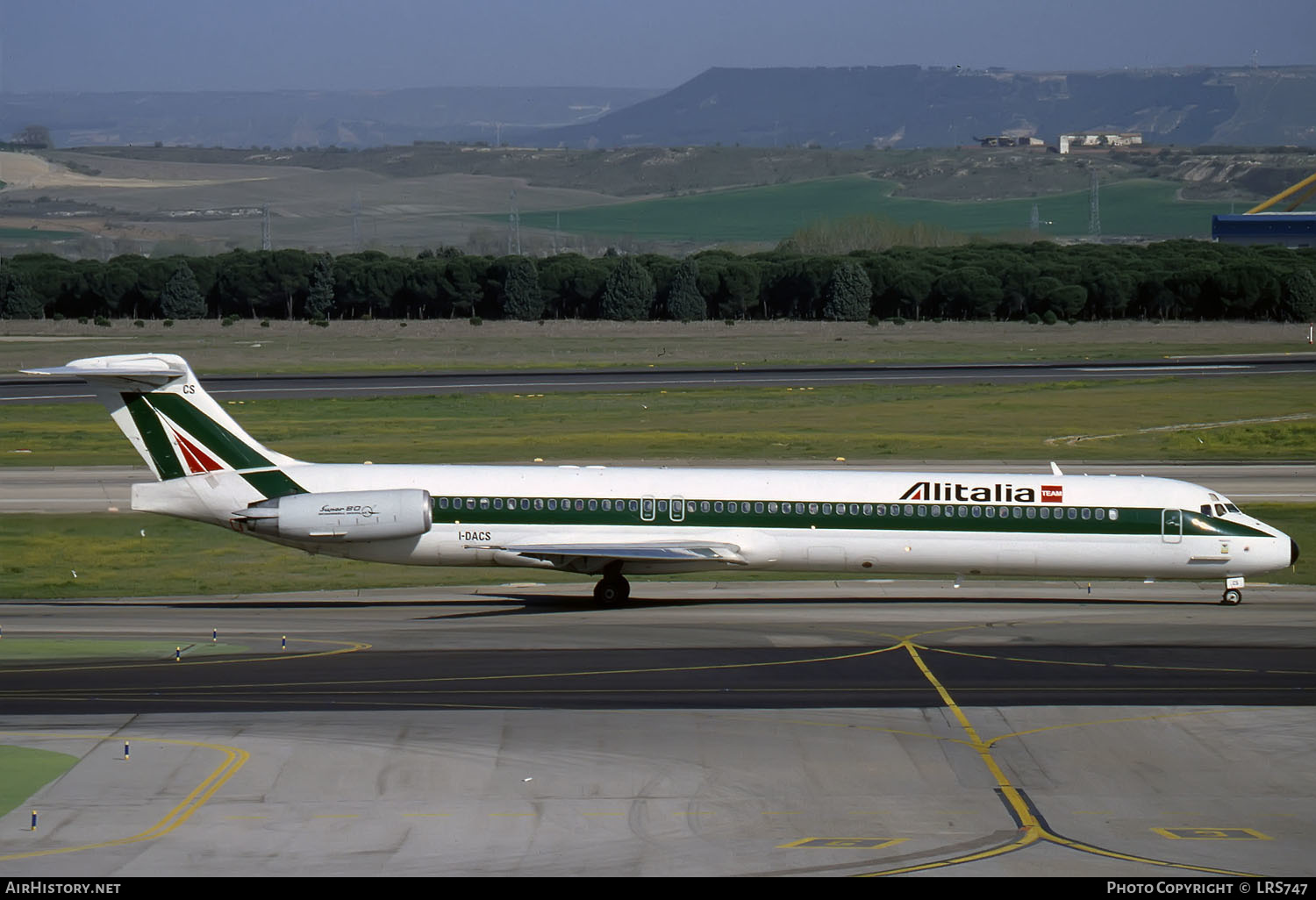 Aircraft Photo of I-DACS | McDonnell Douglas MD-82 (DC-9-82) | Alitalia | AirHistory.net #288531