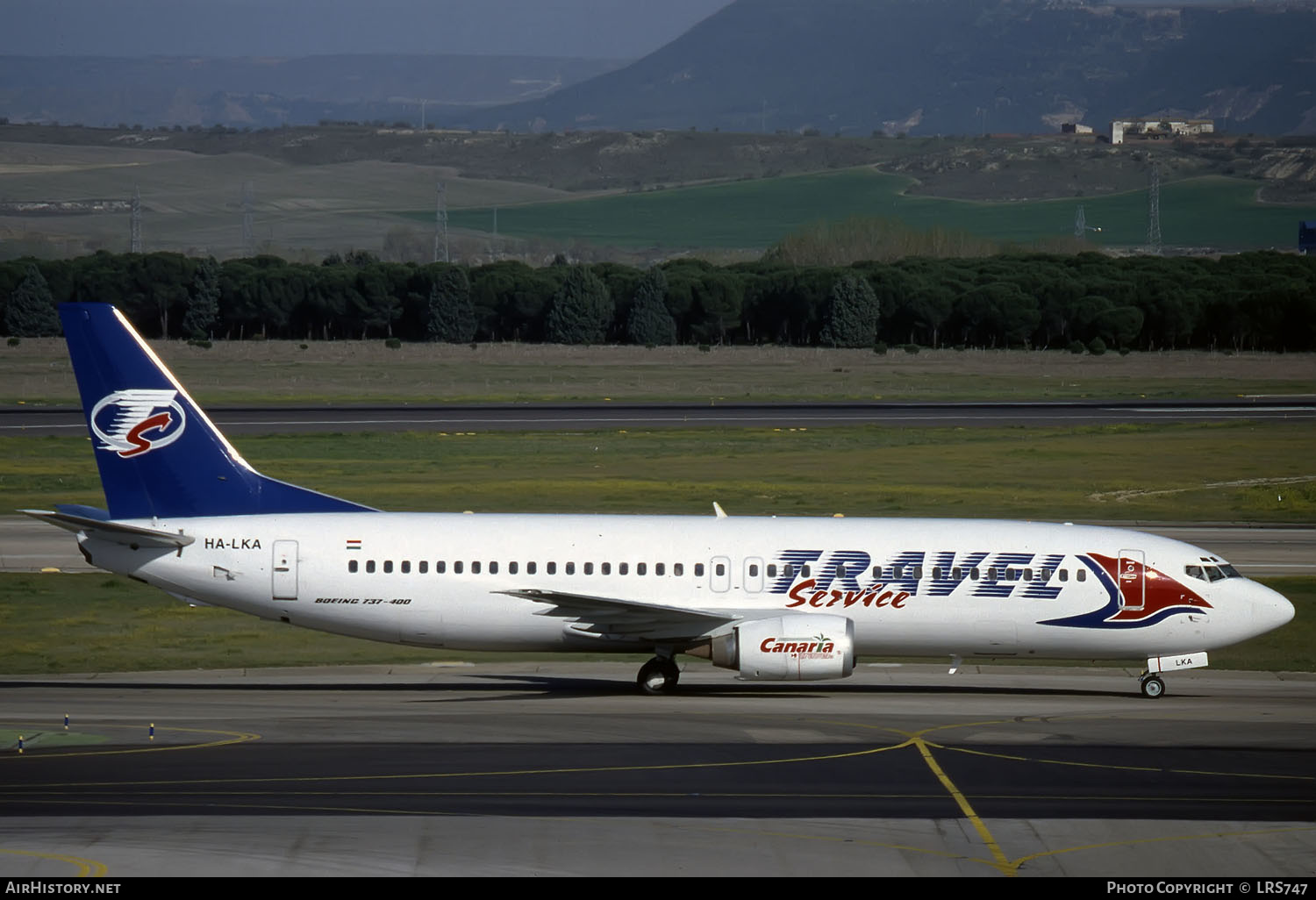 Aircraft Photo of HA-LKA | Boeing 737-4Y0 | Travel Service | AirHistory.net #288543