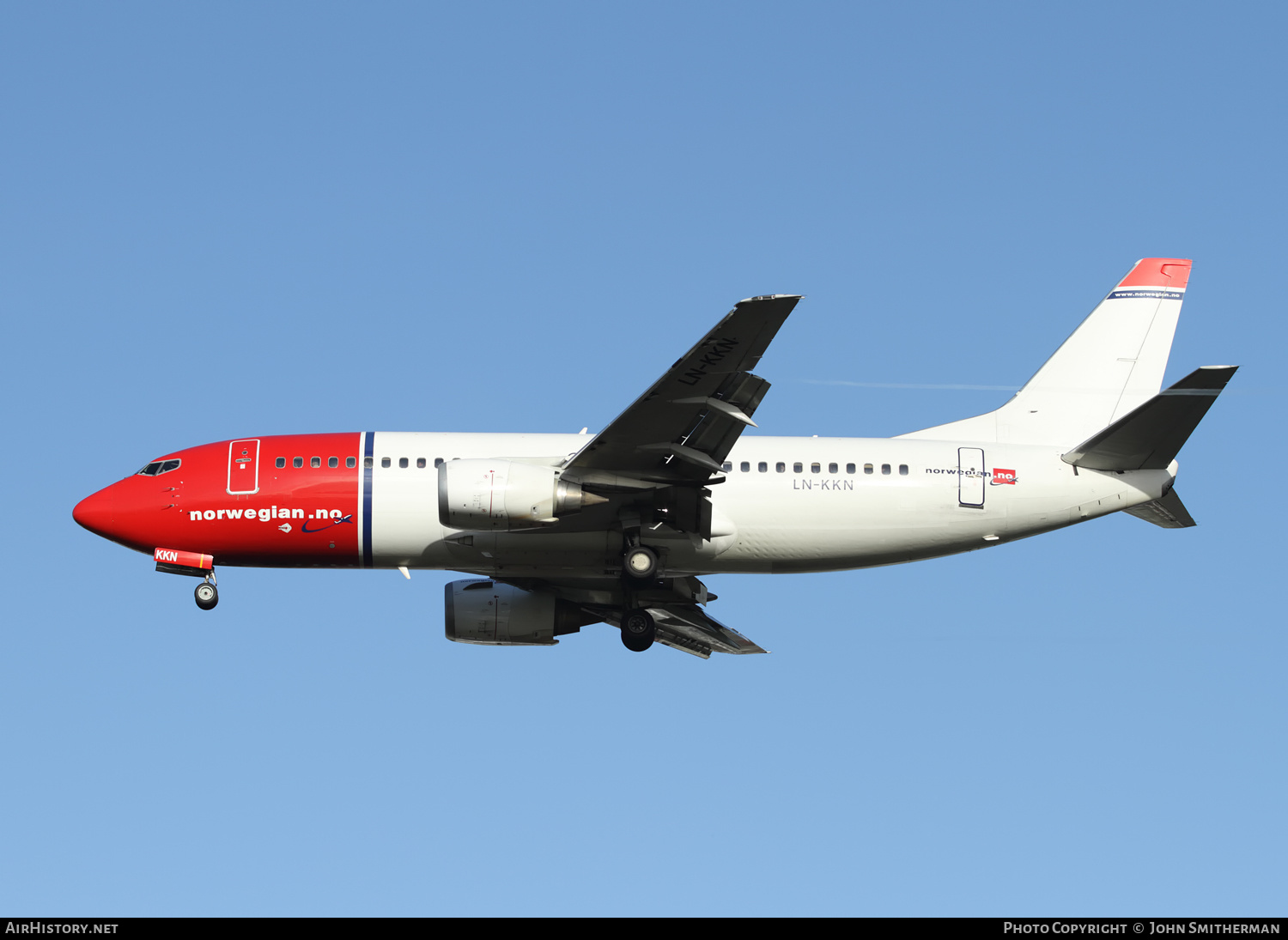 Aircraft Photo of LN-KKN | Boeing 737-3Y0 | Norwegian | AirHistory.net #288711
