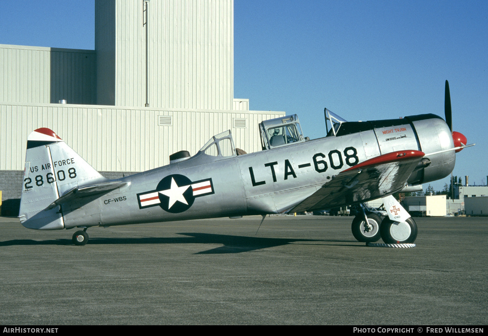 Aircraft Photo of CF-WBS / 28608 | North American T-6J Harvard Mk IV | USA - Air Force | AirHistory.net #288965
