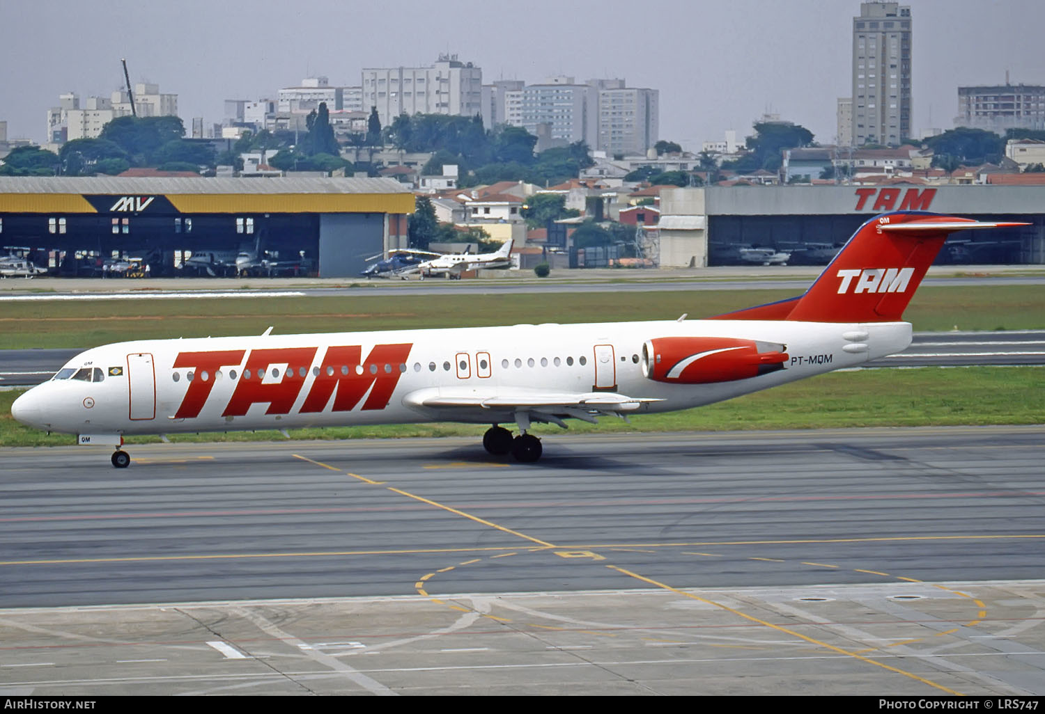 Aircraft Photo of PT-MQM | Fokker 100 (F28-0100) | TAM Linhas Aéreas | AirHistory.net #289258