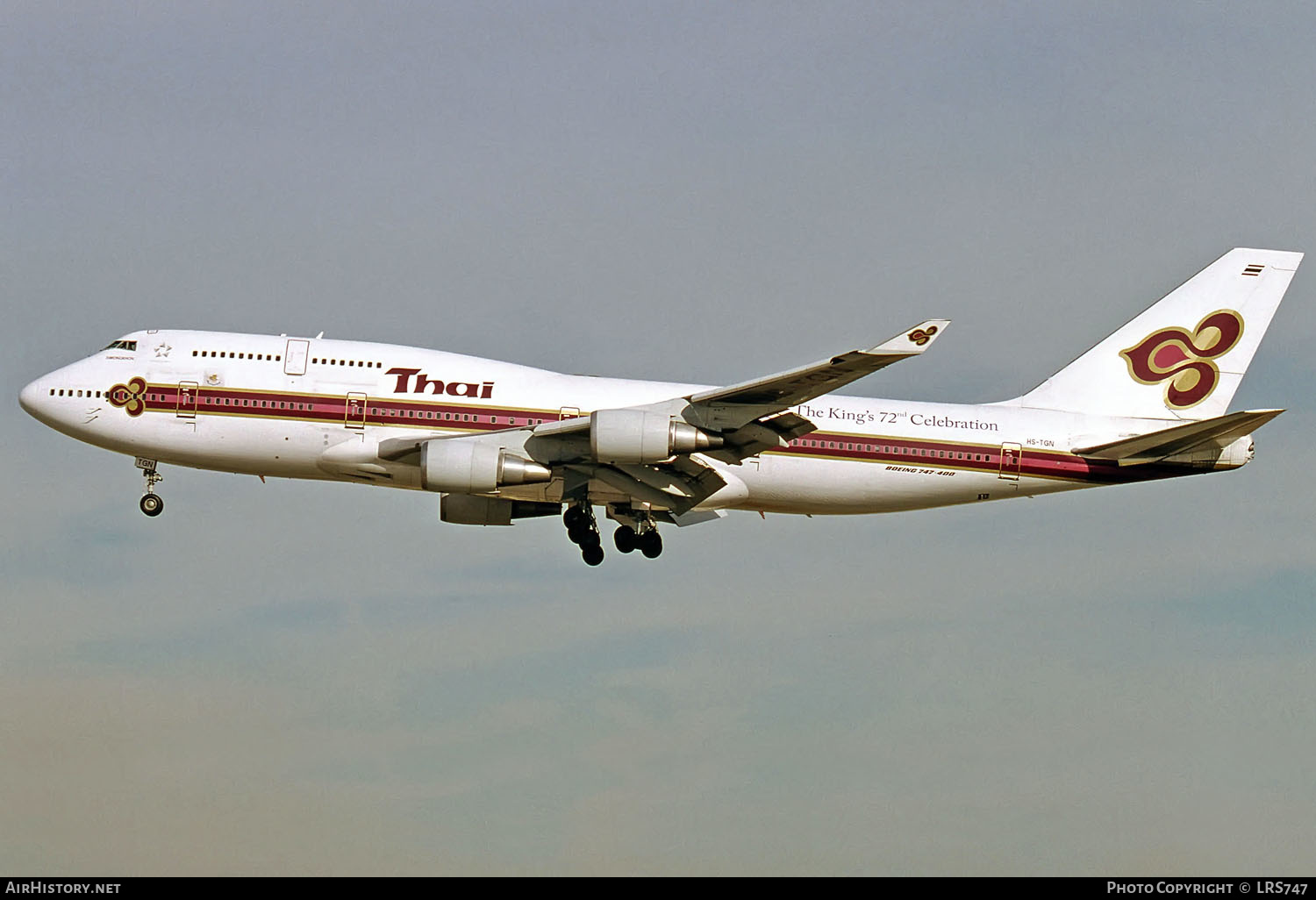 Aircraft Photo of HS-TGN | Boeing 747-4D7 | Thai Airways International | AirHistory.net #289520
