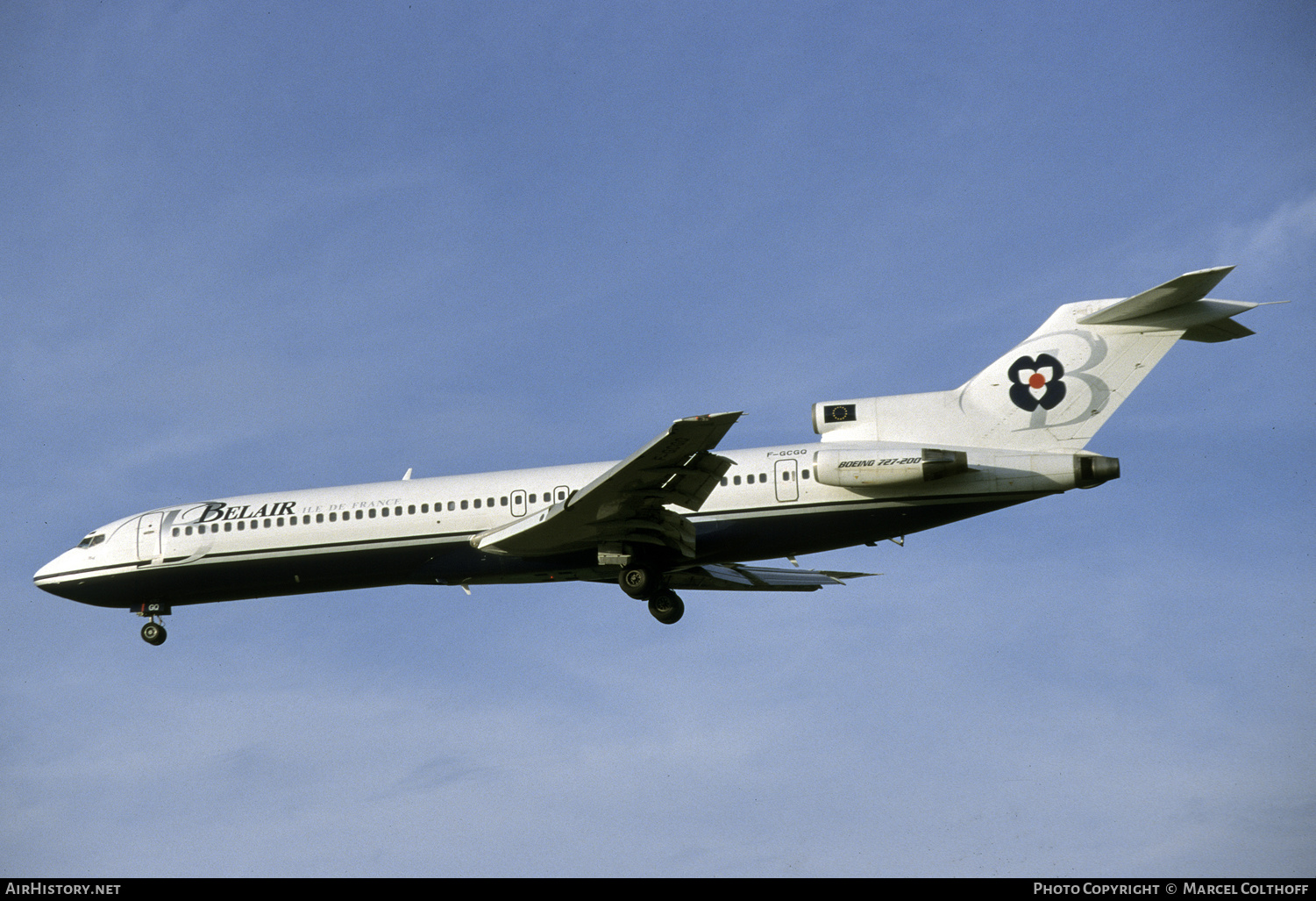 Aircraft Photo of F-GCGQ | Boeing 727-227/Adv | Belair - Ile de France | AirHistory.net #289708