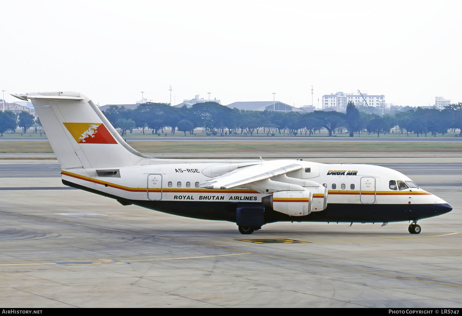 Aircraft Photo of A5-RGE | British Aerospace BAe-146-100 | Drukair - Royal Bhutan Airlines | AirHistory.net #289726