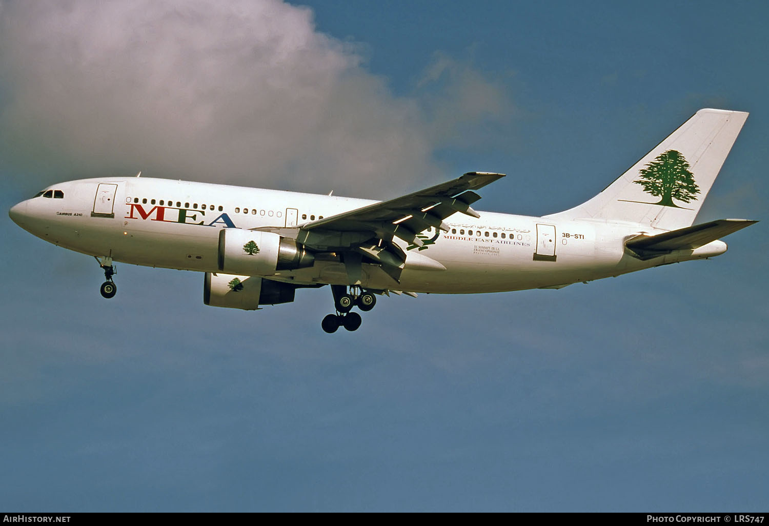 Aircraft Photo of 3B-STI | Airbus A310-222 | MEA - Middle East Airlines | AirHistory.net #289733