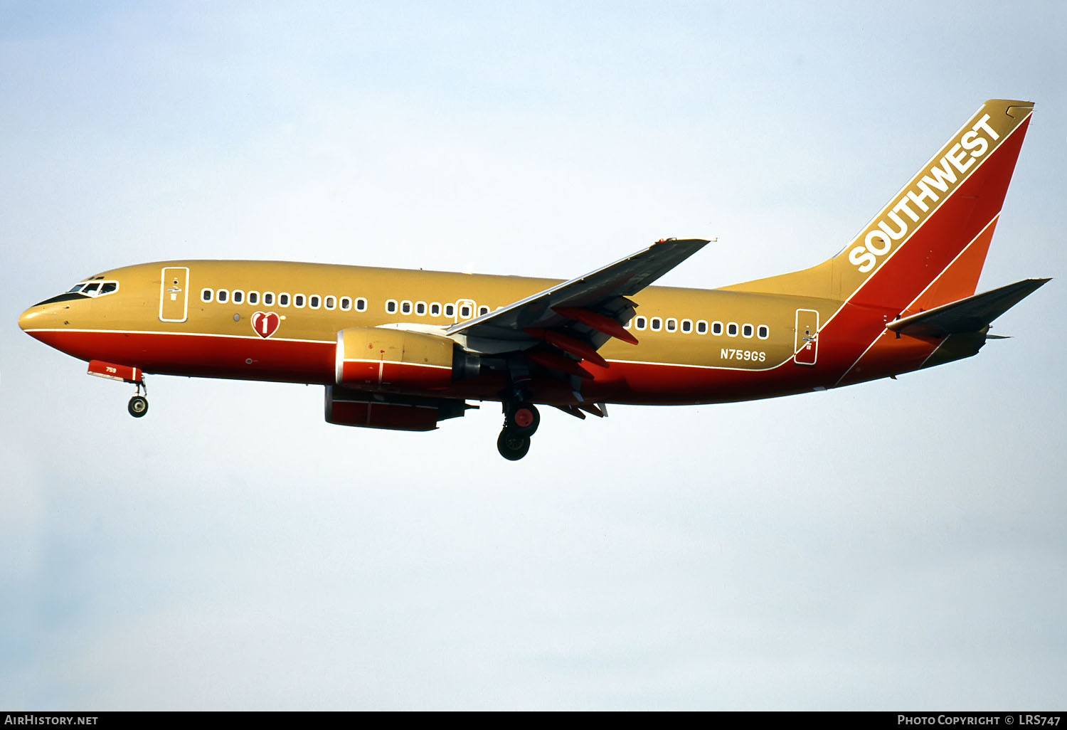 Aircraft Photo of N759GS | Boeing 737-7H4 | Southwest Airlines | AirHistory.net #289768