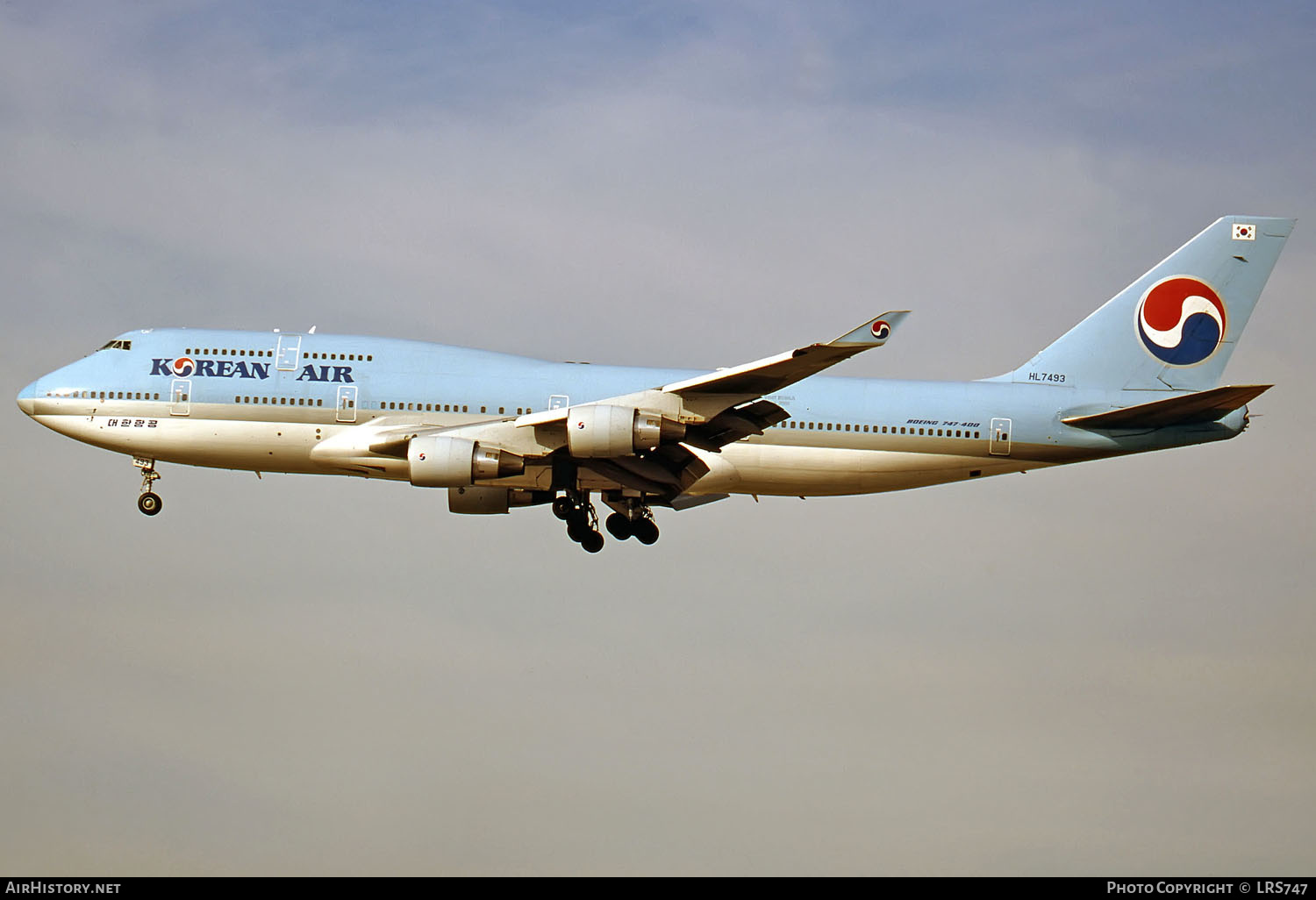 Aircraft Photo of HL7493 | Boeing 747-4B5 | Korean Air | AirHistory.net #289770