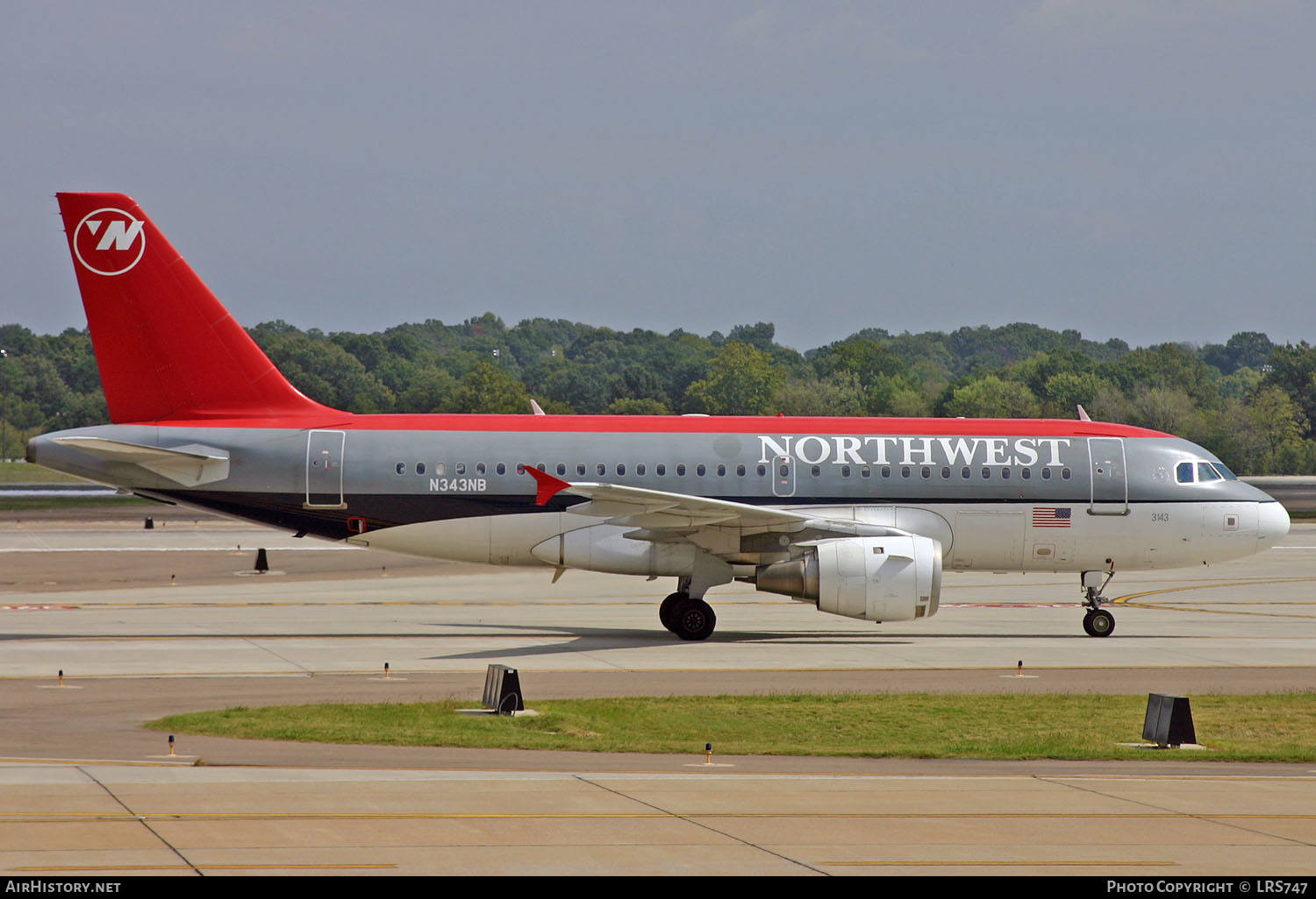 Aircraft Photo of N343NB | Airbus A319-114 | Northwest Airlines | AirHistory.net #289811