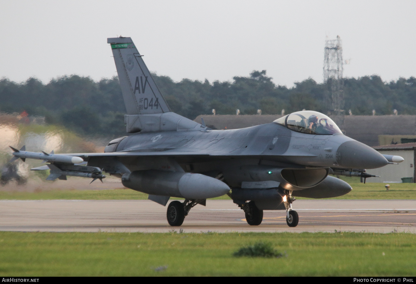Aircraft Photo of 89-2044 / AF89-044 | Lockheed Martin F-16CM Fighting Falcon | USA - Air Force | AirHistory.net #289854