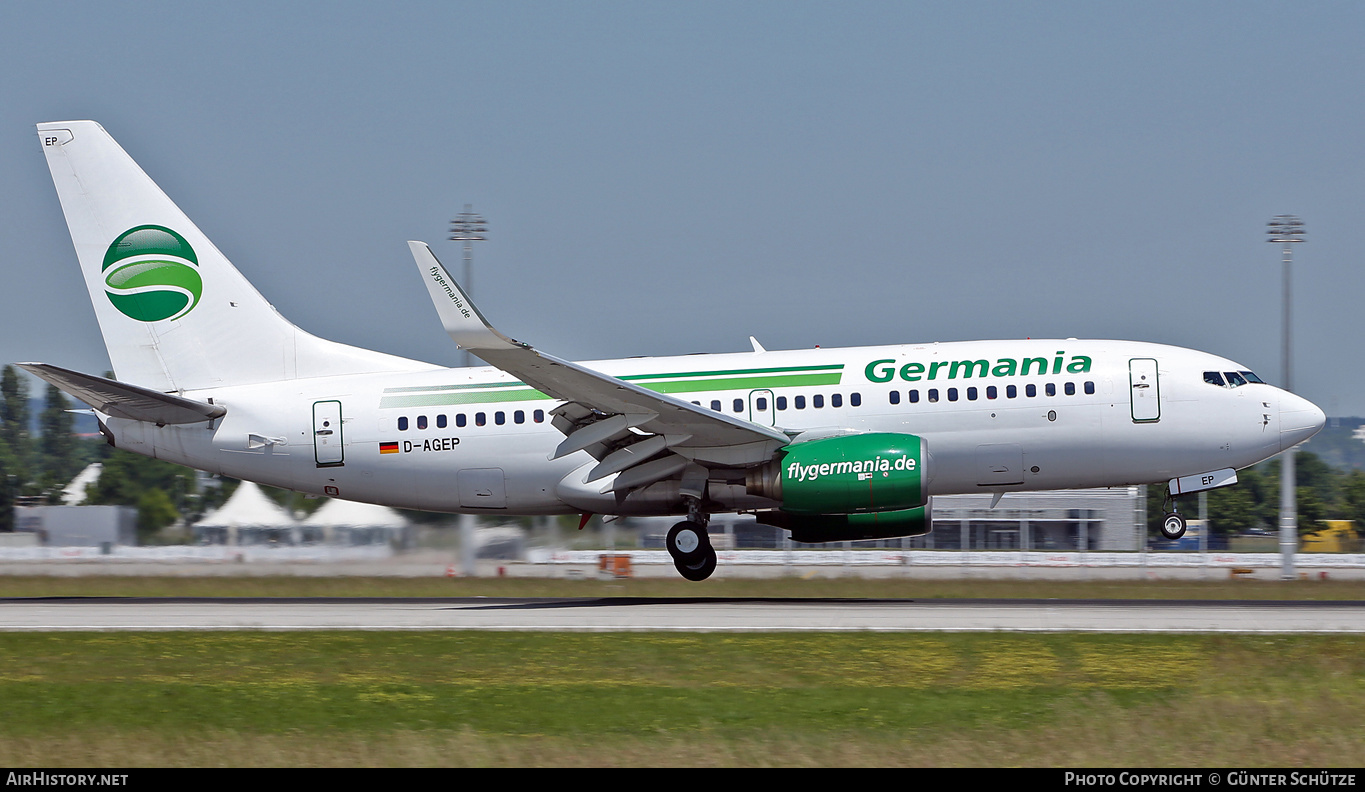 Aircraft Photo of D-AGEP | Boeing 737-75B | Germania | AirHistory.net #289876