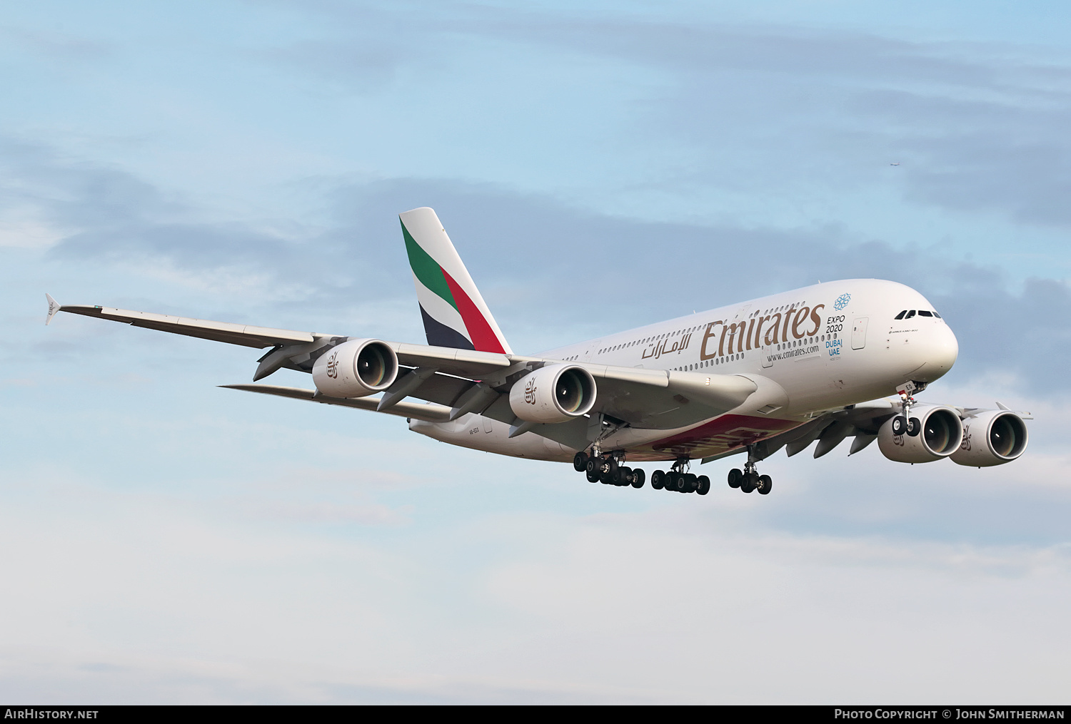 Aircraft Photo of A6-EEO | Airbus A380-861 | Emirates | AirHistory.net #290028