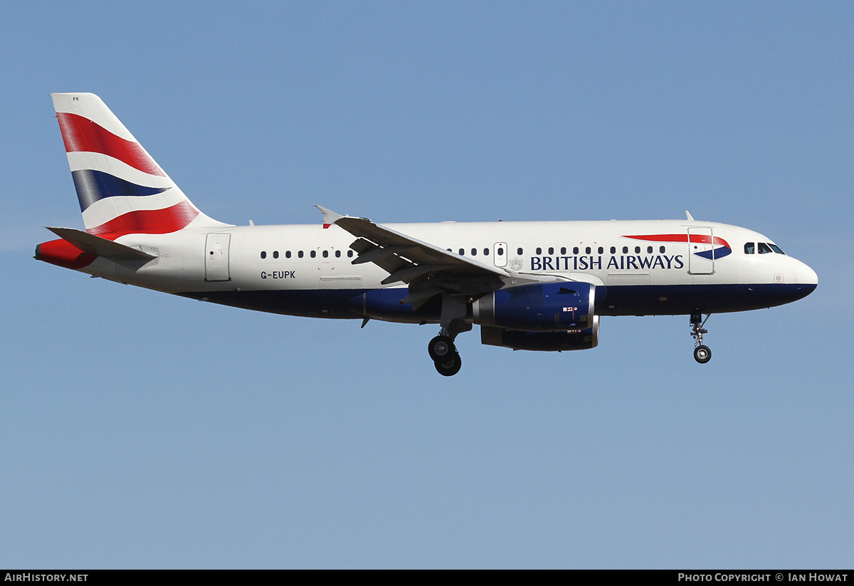 Aircraft Photo of G-EUPK | Airbus A319-131 | British Airways | AirHistory.net #290078