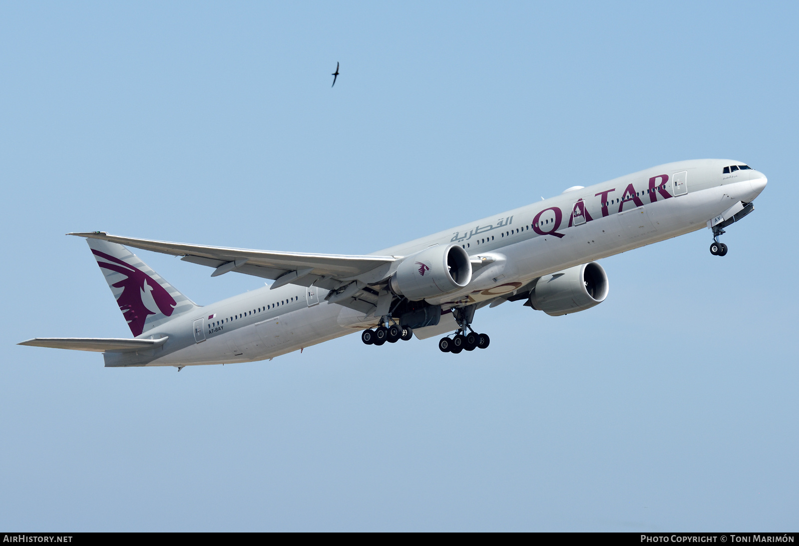 Aircraft Photo of A7-BAY | Boeing 777-3DZ/ER | Qatar Airways | AirHistory.net #290101