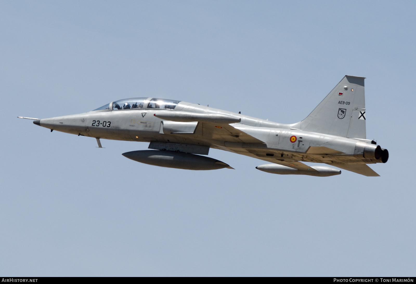 Aircraft Photo of AE.9-09 | Northrop SF-5B(M) Freedom Fighter | Spain - Air Force | AirHistory.net #290115