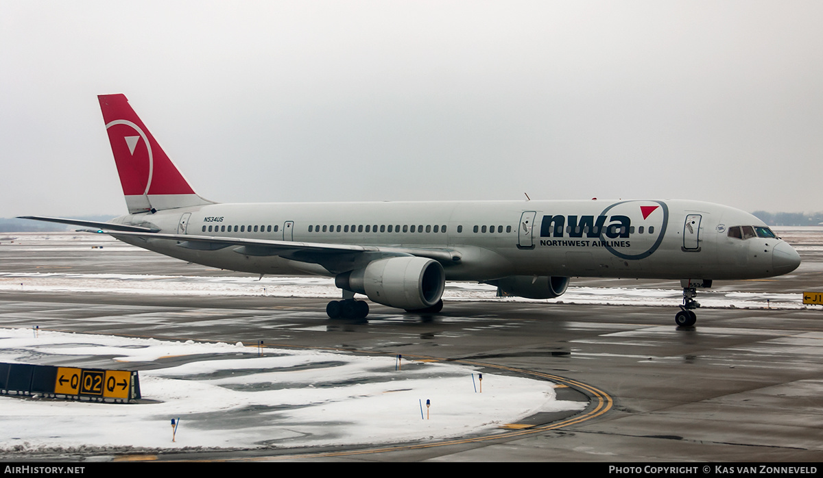 Aircraft Photo of N534US | Boeing 757-251 | Northwest Airlines | AirHistory.net #290237