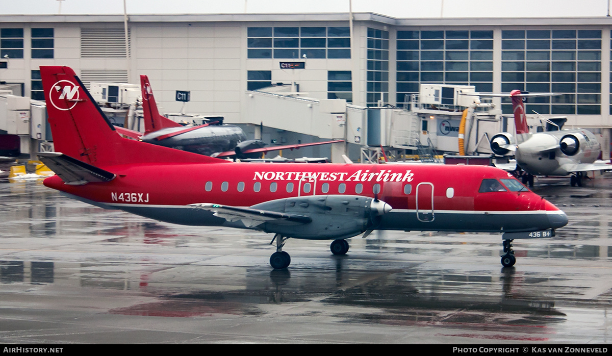 Aircraft Photo of N436XJ | Saab 340B/Plus | Northwest Airlink | AirHistory.net #290238