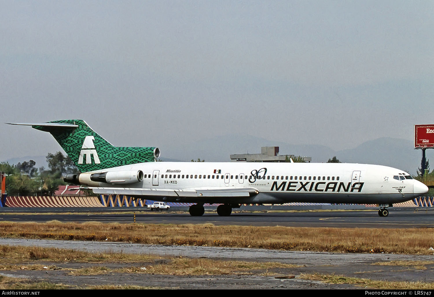 Aircraft Photo of XA-MXD | Boeing 727-264/Adv | Mexicana | AirHistory.net #290515