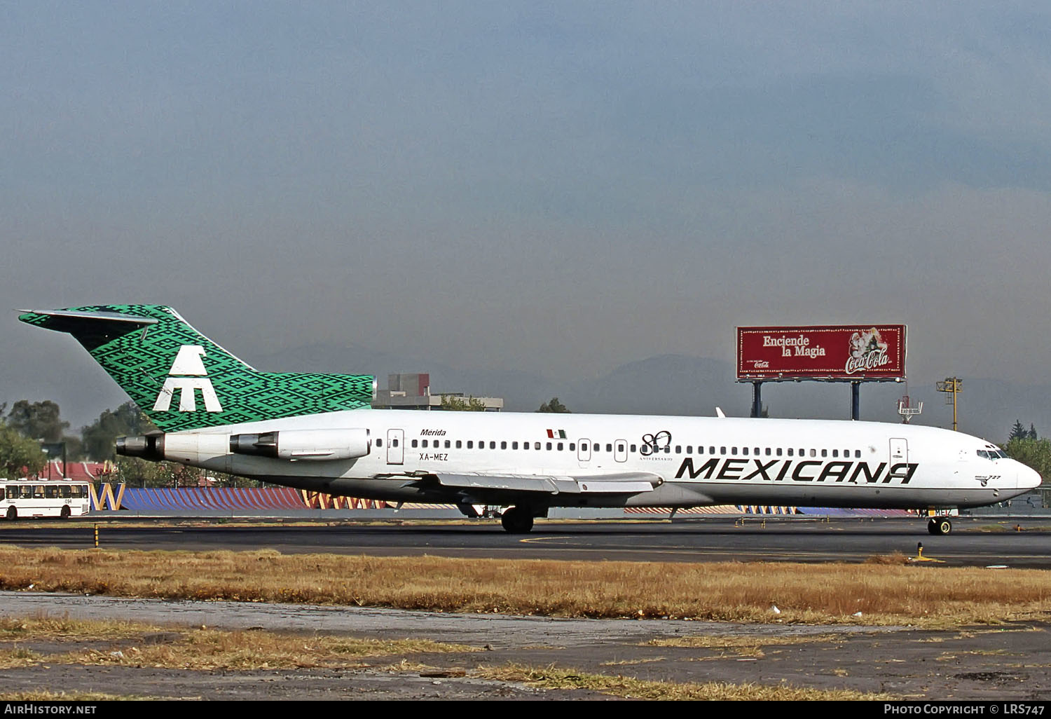 Aircraft Photo of XA-MEZ | Boeing 727-264/Adv | Mexicana | AirHistory.net #290518