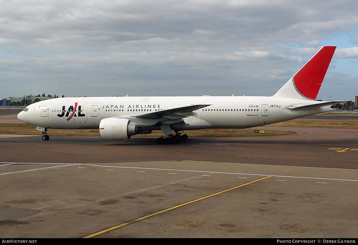 Aircraft Photo of JA711J | Boeing 777-246/ER | Japan Airlines - JAL | AirHistory.net #290542