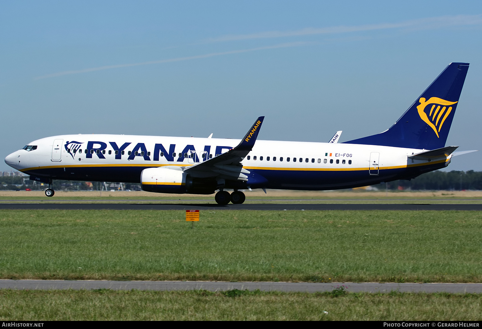 Aircraft Photo of EI-FOG | Boeing 737-8AS | Ryanair | AirHistory.net #290557