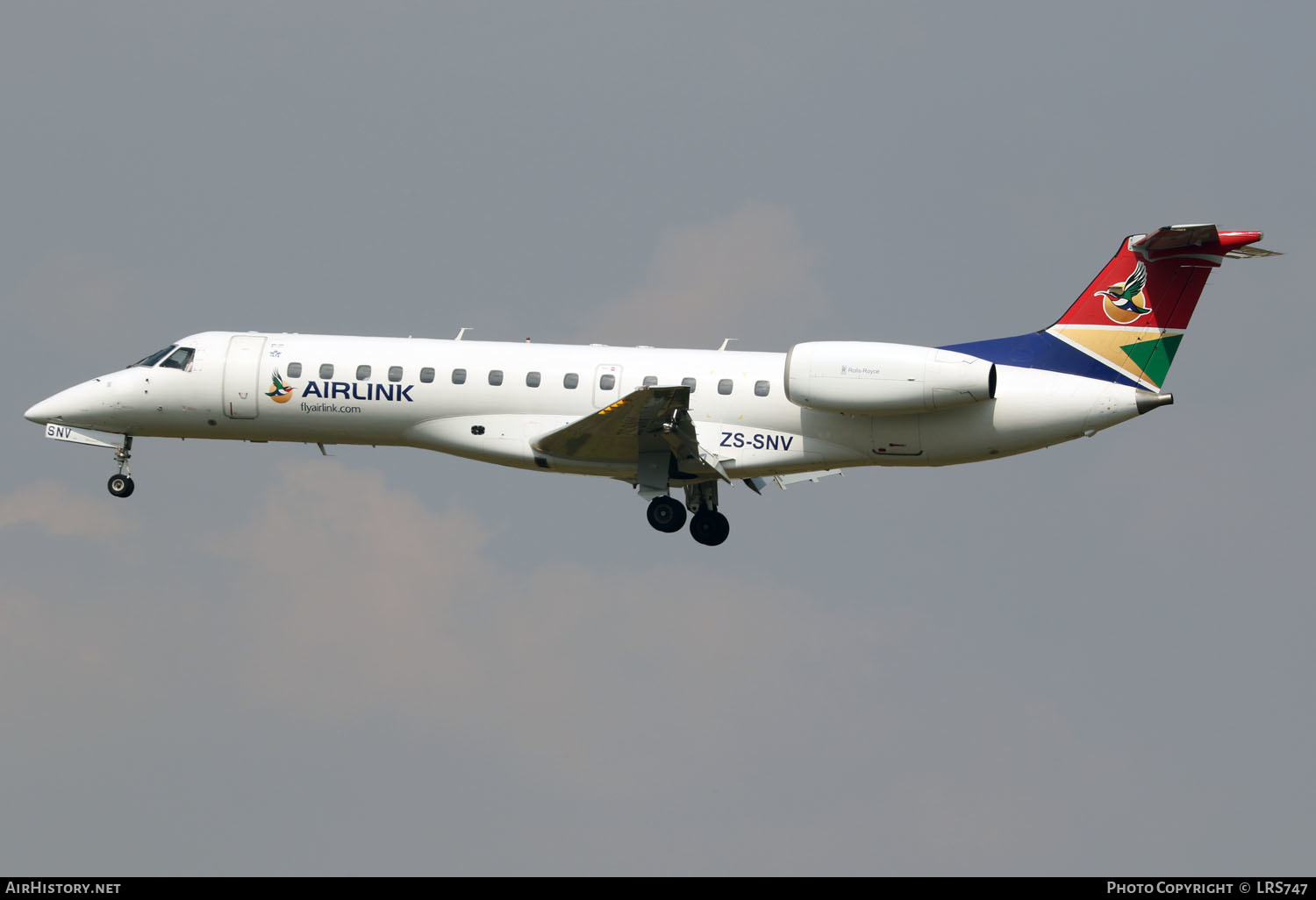 Aircraft Photo of ZS-SNV | Embraer ERJ-135LR (EMB-135LR) | Airlink | AirHistory.net #290589