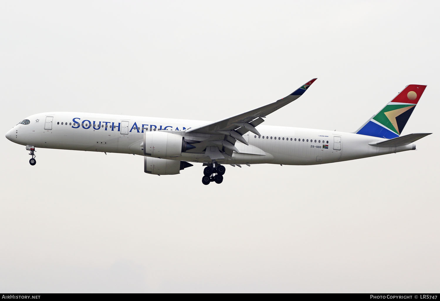 Aircraft Photo of ZS-SDD | Airbus A350-941 | South African Airways | AirHistory.net #290609