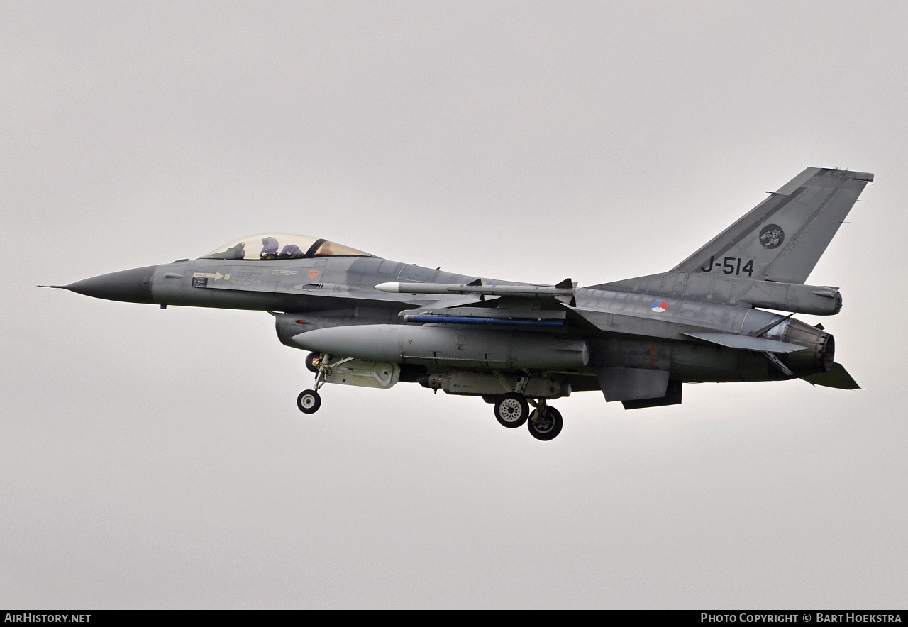 Aircraft Photo of J-514 | General Dynamics F-16AM Fighting Falcon | Netherlands - Air Force | AirHistory.net #290670