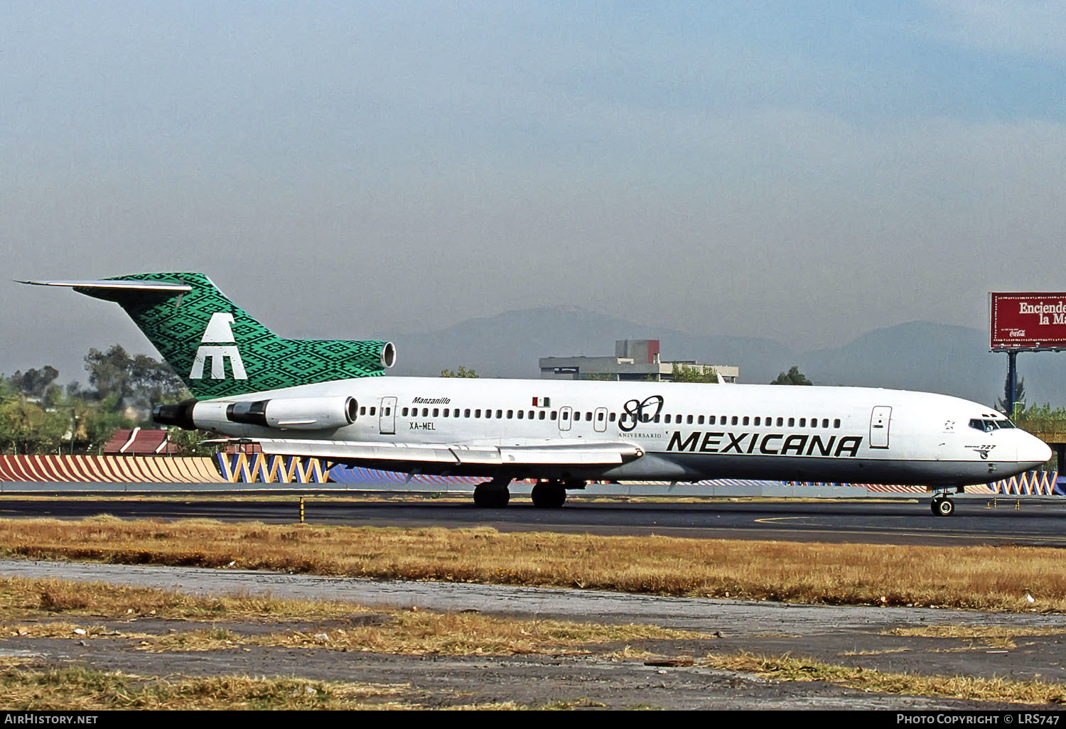 Aircraft Photo of XA-MEL | Boeing 727-264/Adv | Mexicana | AirHistory.net #290842