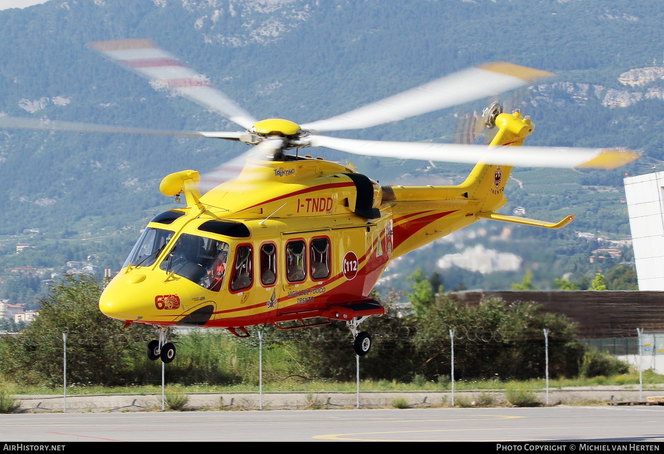 Aircraft Photo of I-TNDD | AgustaWestland AW-139 | Vigili del Fuoco Trento | AirHistory.net #290885