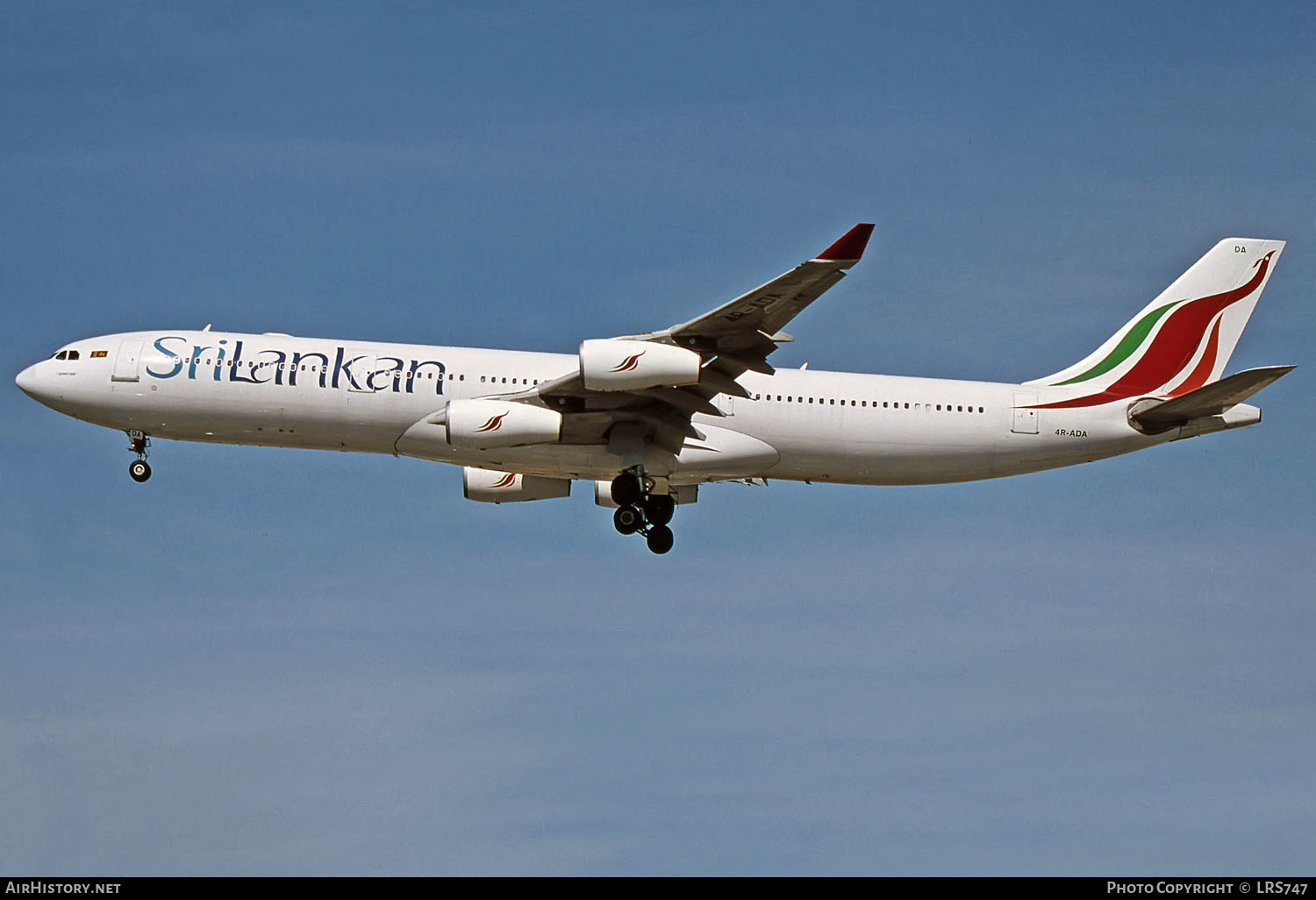 Aircraft Photo of 4R-ADA | Airbus A340-311 | SriLankan Airlines | AirHistory.net #291075