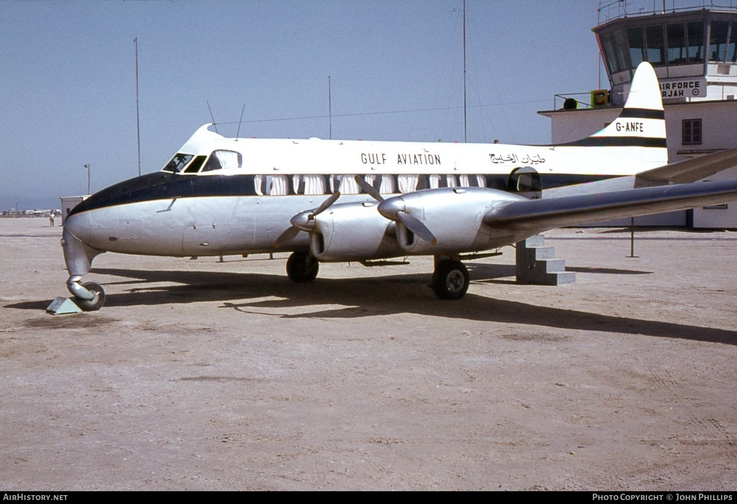 Aircraft Photo of G-ANFE | De Havilland D.H. 114 Heron 2 | Gulf Aviation | AirHistory.net #291266