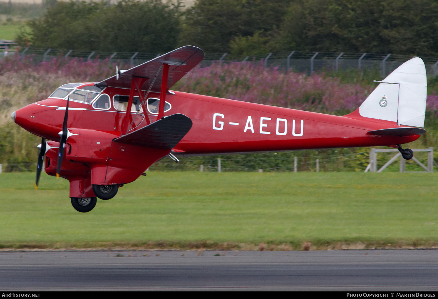 Aircraft Photo of G-AEDU | De Havilland D.H. 90A Dragonfly | AirHistory.net #291278