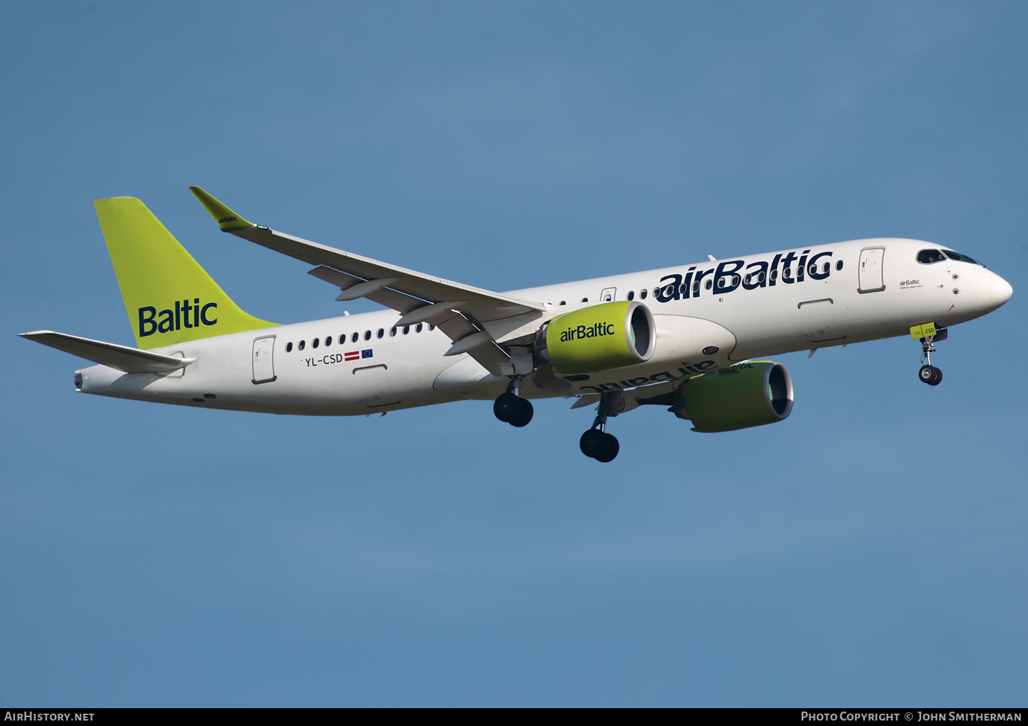 Aircraft Photo of YL-CSD | Bombardier CSeries CS300 (BD-500-1A11) | AirBaltic | AirHistory.net #291307