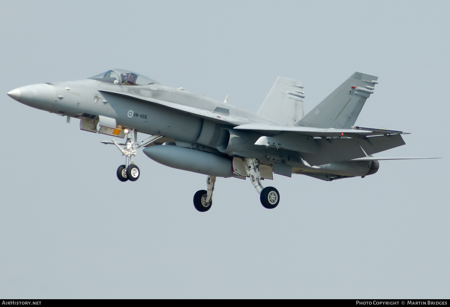 Aircraft Photo of HN-406 | McDonnell Douglas F-18C Hornet | Finland - Air Force | AirHistory.net #291485