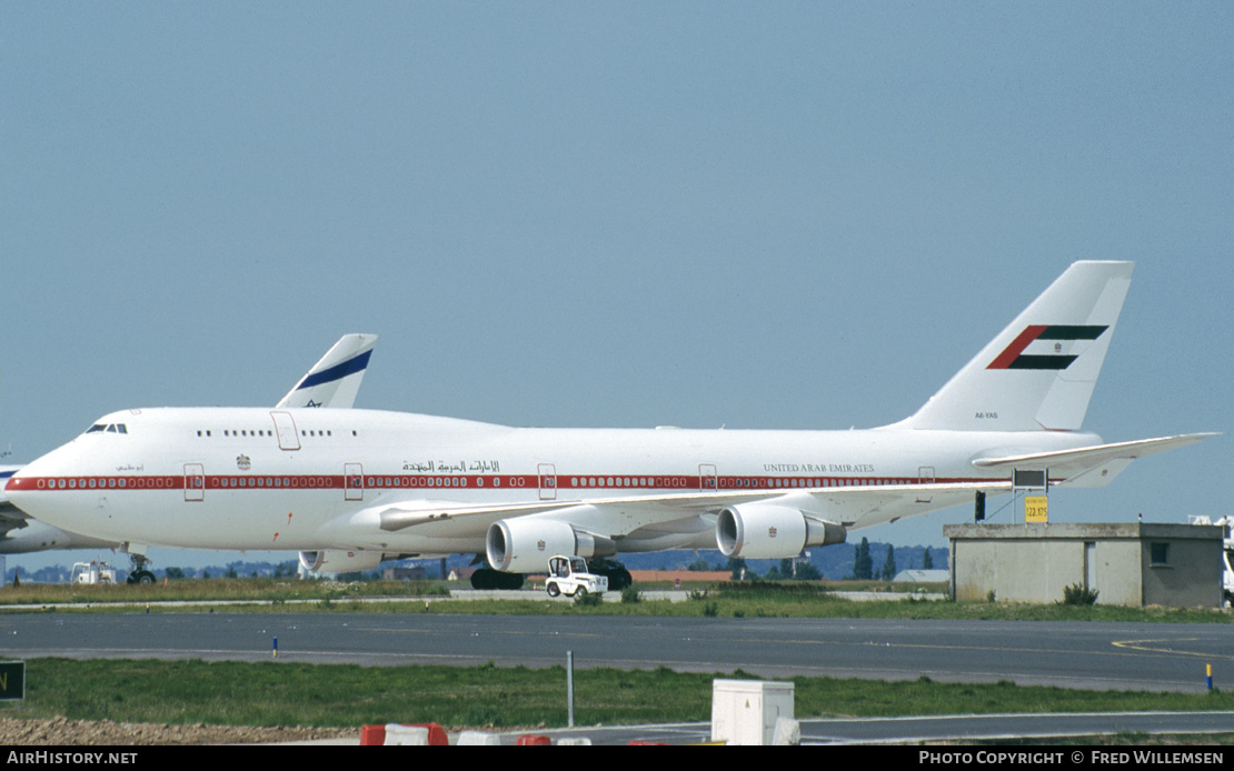 Aircraft Photo of A6-YAS | Boeing 747-4F6 | United Arab Emirates Government | AirHistory.net #291691