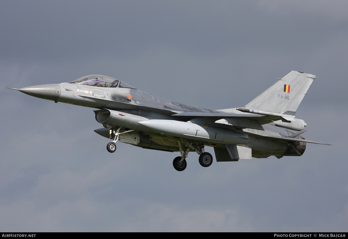 Aircraft Photo of FA-86 | General Dynamics F-16AM Fighting Falcon | Belgium - Air Force | AirHistory.net #291699