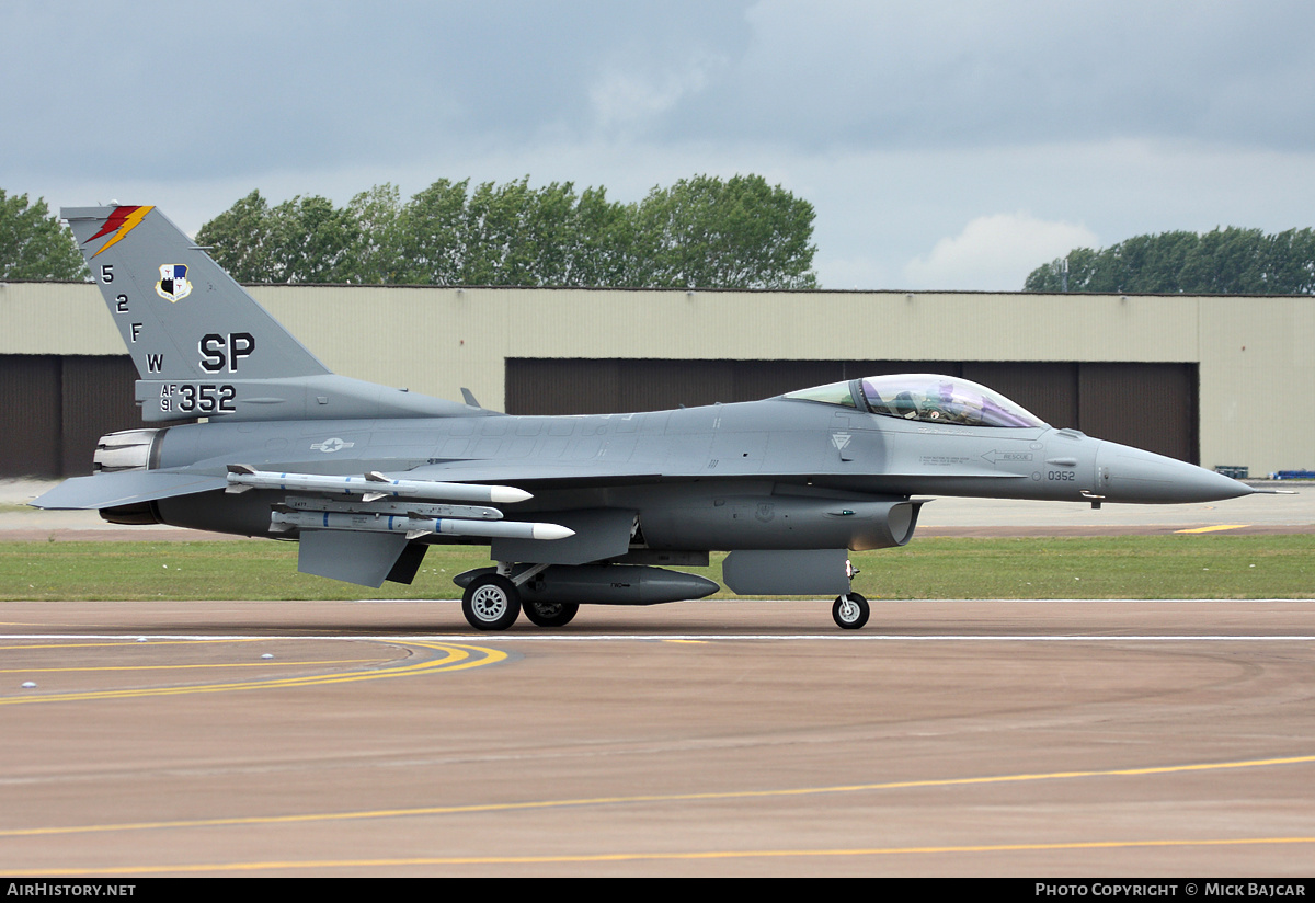 Aircraft Photo of 91-0352 / AF91-352 | Lockheed F-16CM Fighting Falcon | USA - Air Force | AirHistory.net #291742