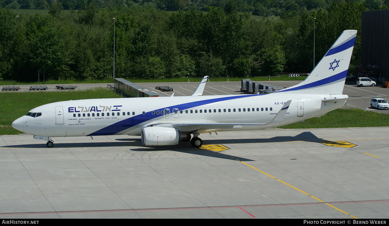 Aircraft Photo of 4X-EKS | Boeing 737-8HX | El Al Israel Airlines | AirHistory.net #291908