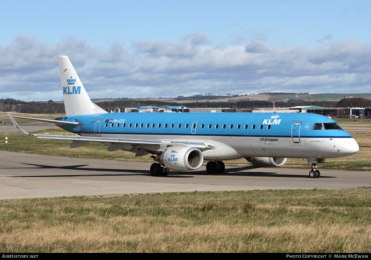 Aircraft Photo of PH-EZC | Embraer 190STD (ERJ-190-100STD) | KLM Cityhopper | AirHistory.net #292029