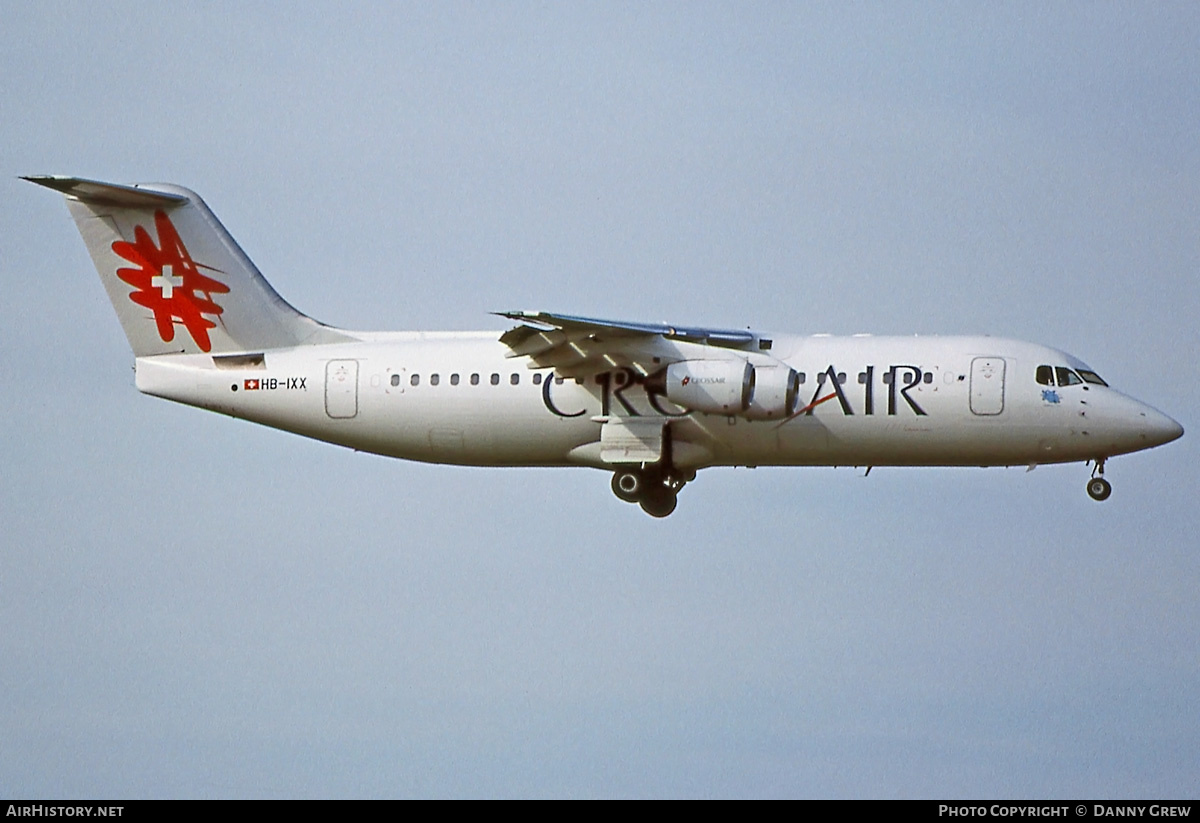 Aircraft Photo of HB-IXX | British Aerospace Avro 146-RJ100 | Crossair | AirHistory.net #292068