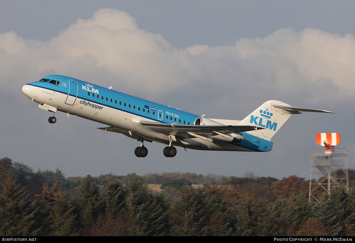 Aircraft Photo of PH-KZN | Fokker 70 (F28-0070) | KLM Cityhopper | AirHistory.net #292122