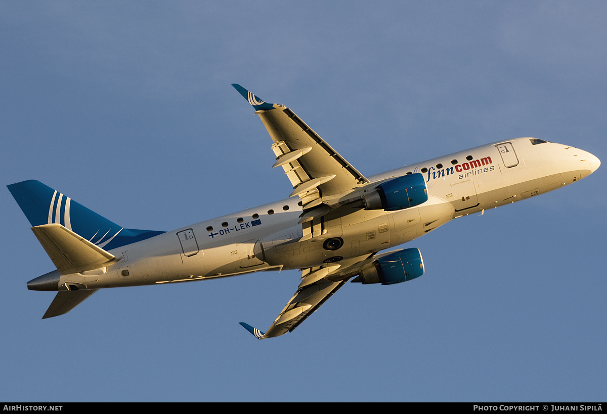 Aircraft Photo of OH-LEK | Embraer 170STD (ERJ-170-100STD) | Finncomm Airlines | AirHistory.net #292252