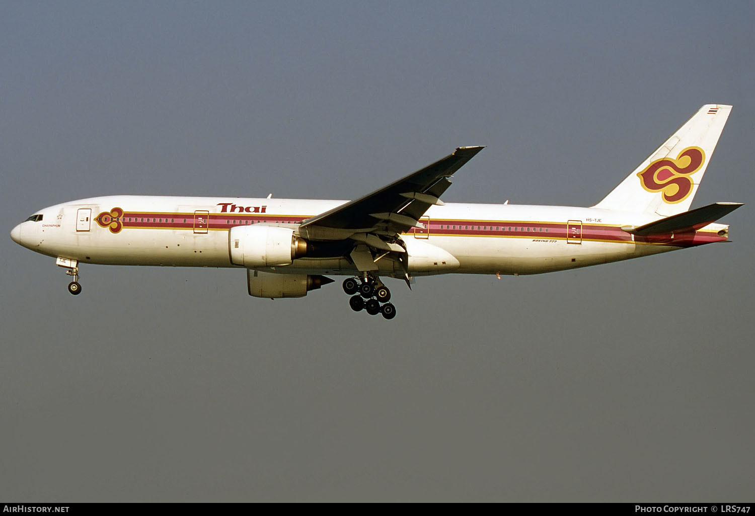 Aircraft Photo of HS-TJE | Boeing 777-2D7 | Thai Airways International | AirHistory.net #292324