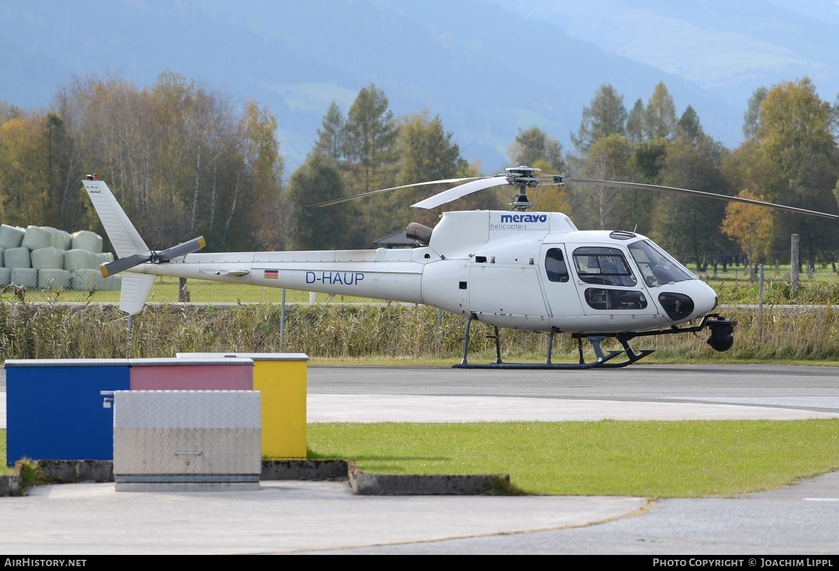 Aircraft Photo of D-HAUP | Aerospatiale AS-350B-2 Ecureuil | Meravo Helicopters | AirHistory.net #292349